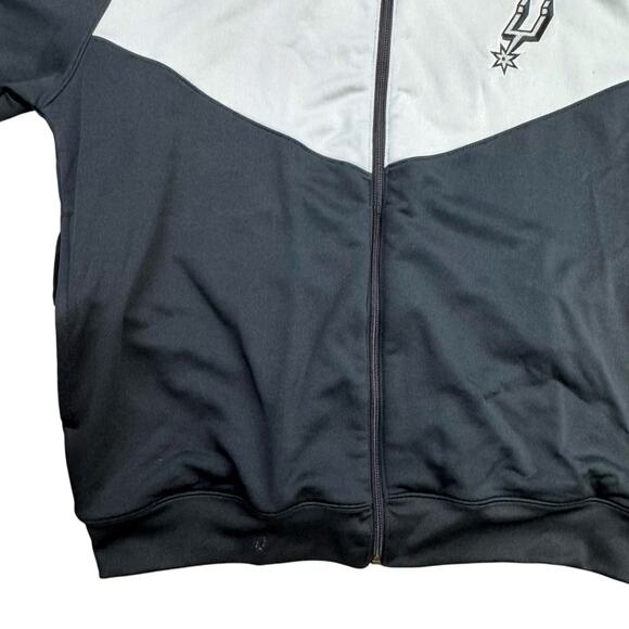 NBA San Antonio Spurs Basketball Colorblock Logo Long Sleeve Zip Up Jacket - Picture 3 of 7
